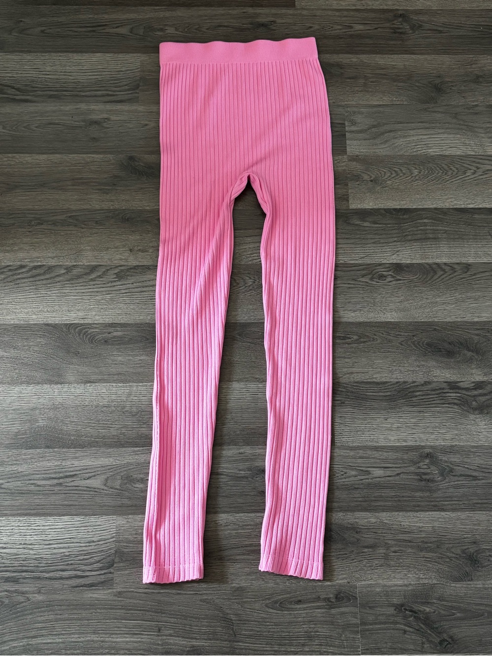 Pink Ribbed 3-Piece Loungewear Set - Tank, Zip Hoodie & Leggings - Picture 6 of 8